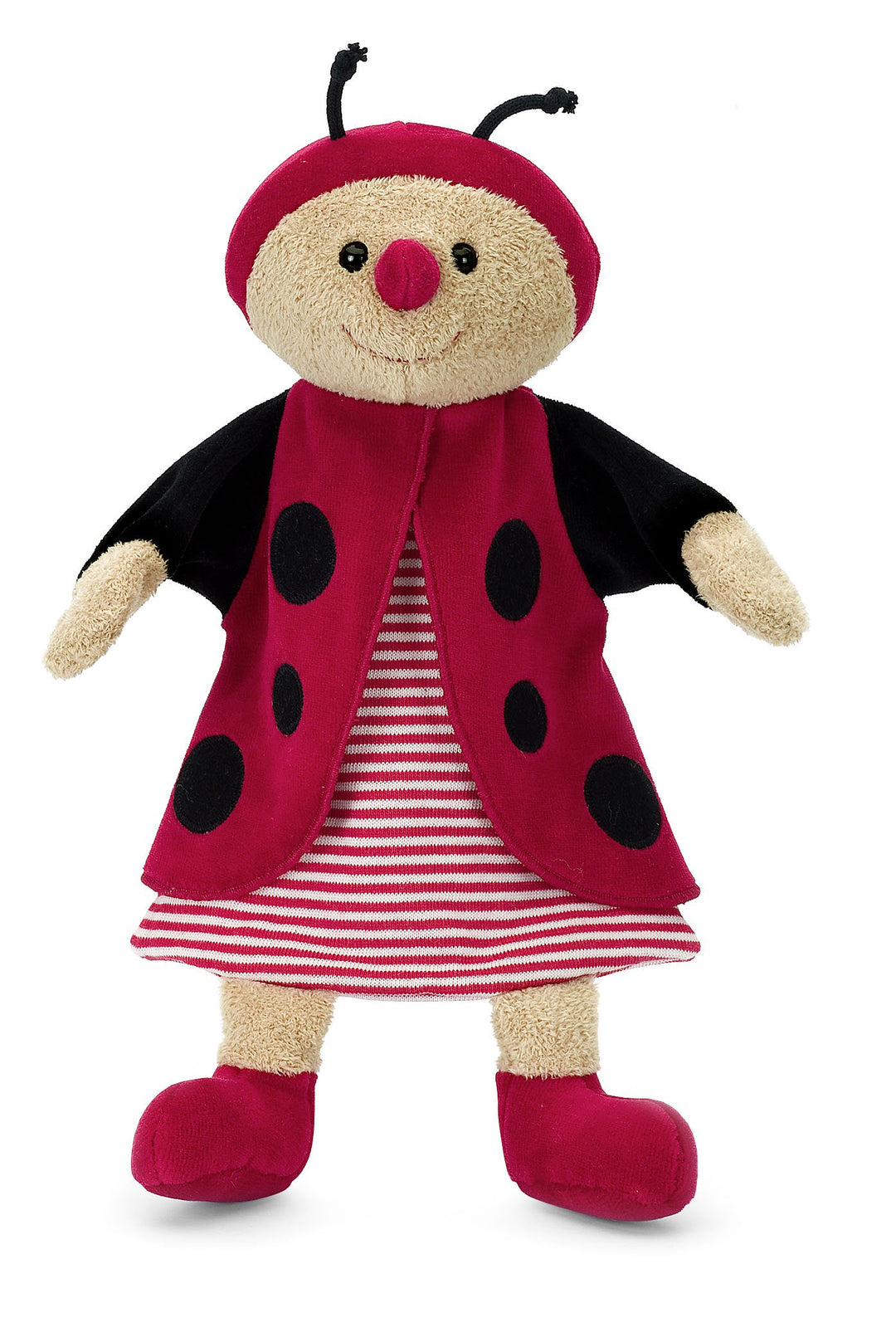 Sterntaler 36940 Handpuppe Marienkäfer, 28 x 25 x 9 cm, Schwarz/Rot Marienkäfer Single, Marienkä