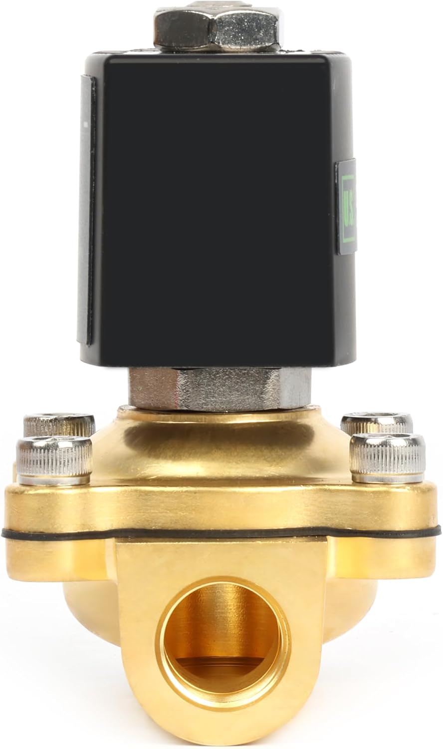 U.S. Solid Magnetventil Messing G 3/8" 24V DC stromlos geschlossen 10 bar - Elektrisches Wasserventi