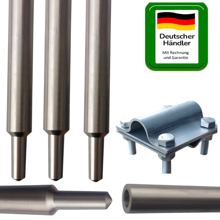 Tiefenerder Ø20mm V4A Edelstahl Erder 3m SET + Klemme - von PAG Turbo GmbH®, 3