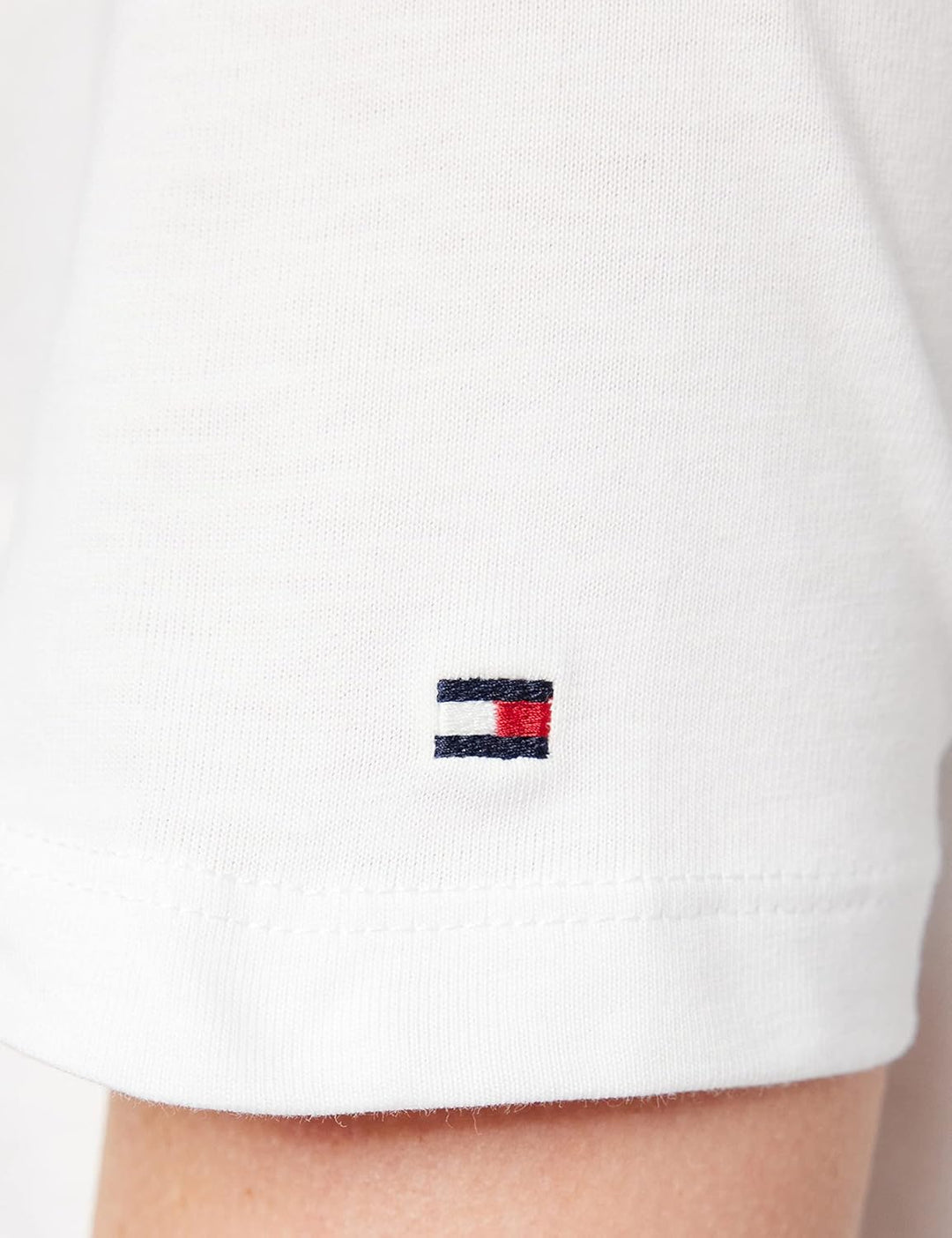 Tommy Hilfiger Damen Exclusive Hilfiger C-Nk Reg Tee Kurzarm Strickoberteile M Weiss (White), M Wei&