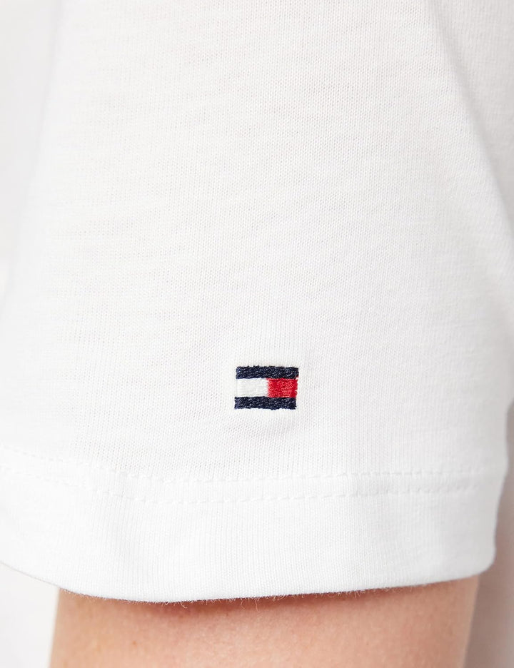 Tommy Hilfiger Damen Exclusive Hilfiger C-Nk Reg Tee Kurzarm Strickoberteile M Weiss (White), M Wei&