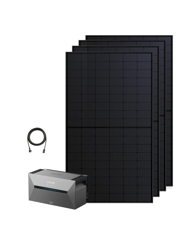 Anker SOLIX Solarbank 2 E1600 Pro + 4× RS50S Bifaziales Solarpanel | Balkonkraftwerk mit Speicher (2
