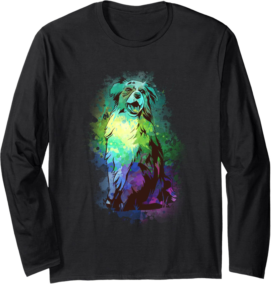 Australian Shepherd Bekleidung für Aussie Mama & Dad Aussie Langarmshirt