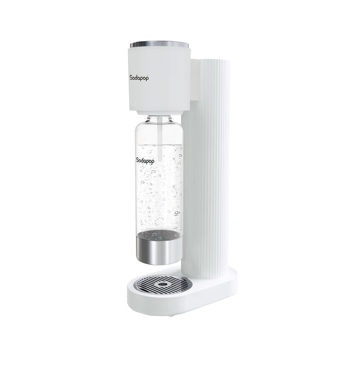 Sodapop Wassersprudler Cooper Pro Weiss inklusive 1x PET-Flasche, Einfache Handhabung mit Einhängeme