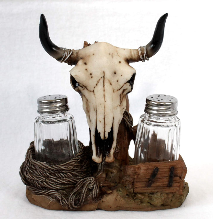 Salz und Pefferset Bullenschädel Büffelkopf Country und Western