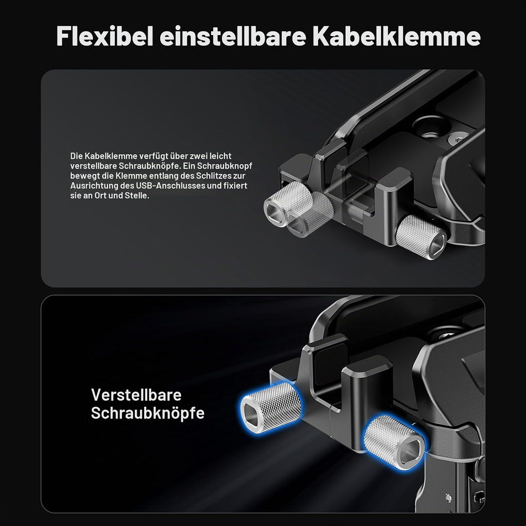 NEEWER SSD Halterung 40-65mm, Schnellverschluss, SSD Halter mit Kabelklemme, kompatibel mit SmallRig