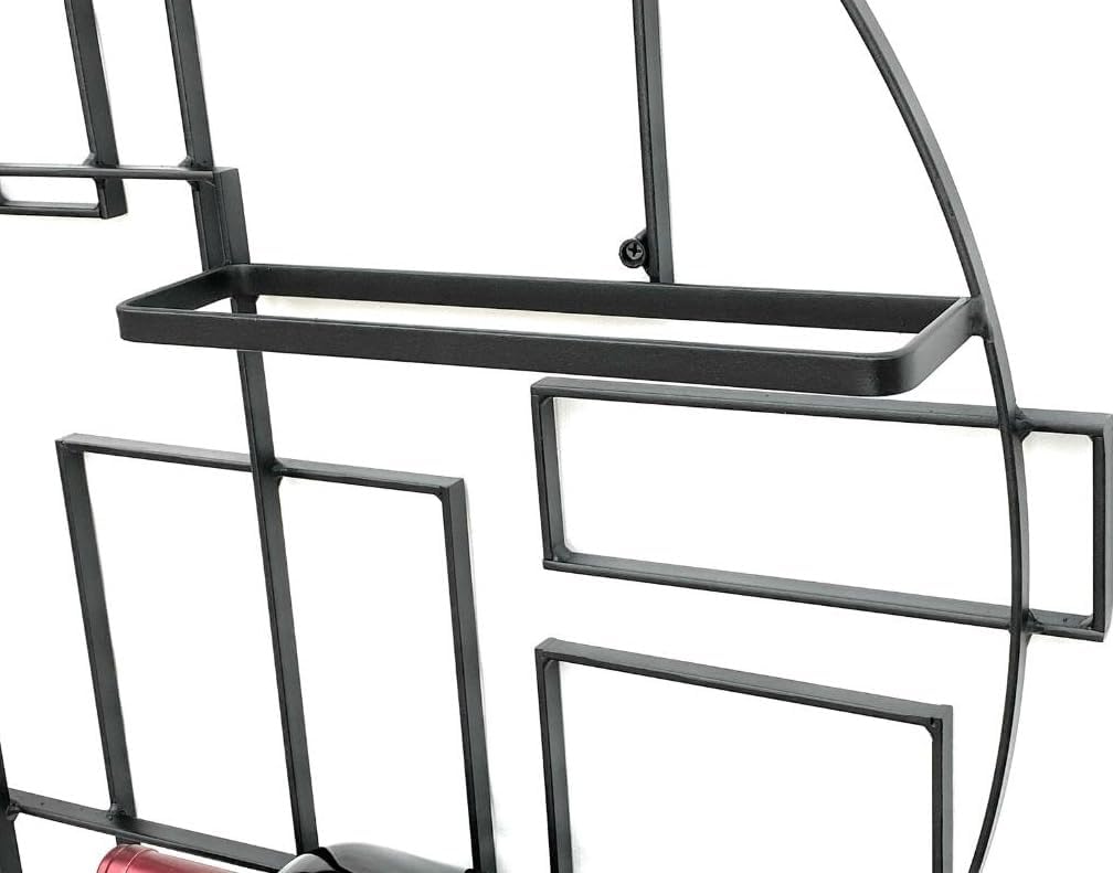 DanDiBo Weinregal Metall Schwarz Wand Pi4 Flaschenständer Flaschenregal 80 cm Flaschenhalter Wandreg