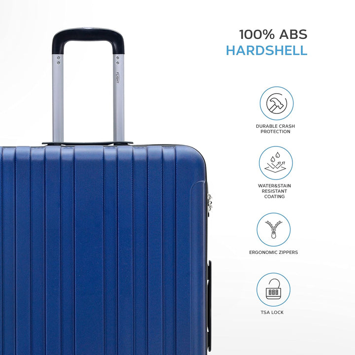 Flight Knight Premium-Reisekoffer - 8 Spinner-Rader - TSA-Kombinationsschloss - leichtes ABS-Hartsch