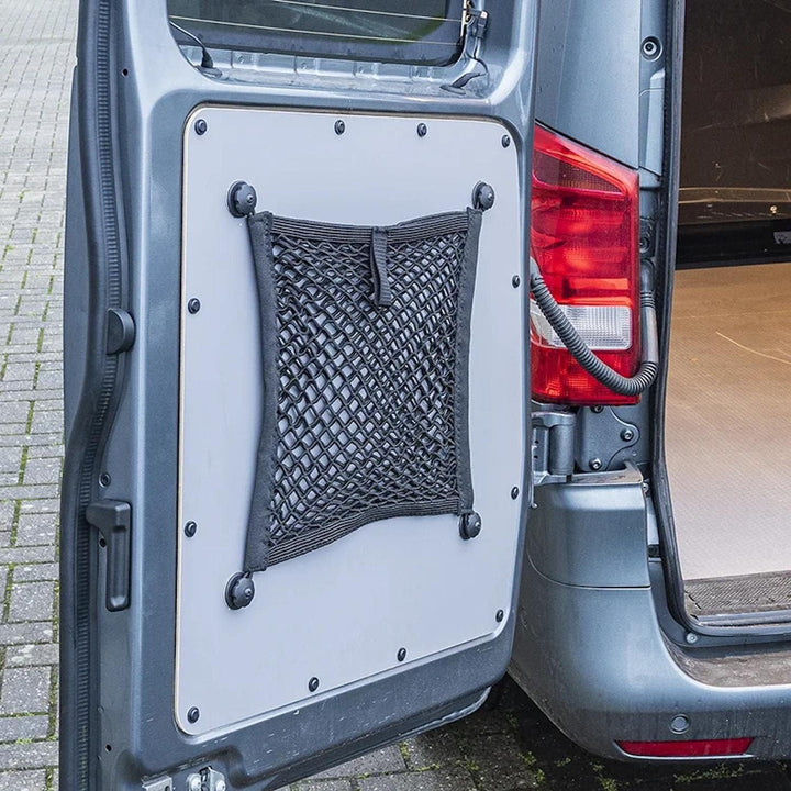 ProPlus 230128 Ablagenetz elastisch doppel 40 x 34 cm mit Selbstklebende und Schraubbefestigung