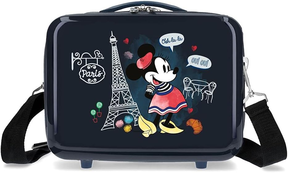 Minnie Minnie Around The World Kulturbeutel, anpassbar, mit Umhängetasche, Blau, 29 x 21 x 15 cm, st