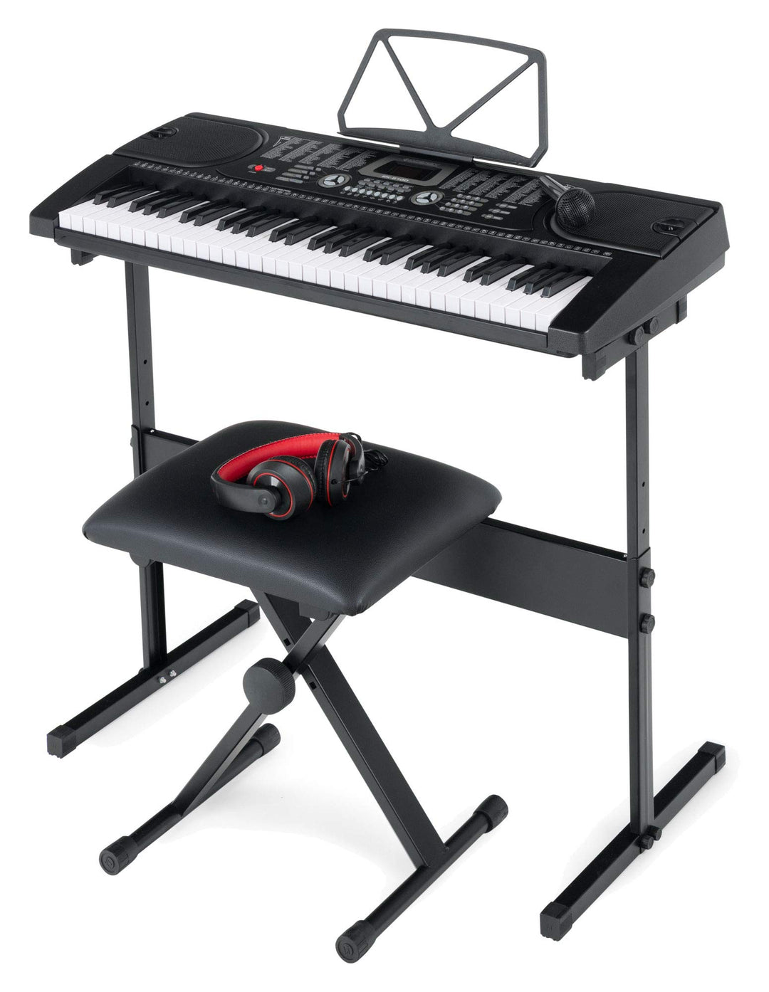 McGrey SK-6100 Keyboard Super Kit - Einsteiger-Instrument mit 61 Tasten - 255 Klänge und Begleitrhyt