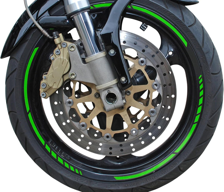 FOLIATEC PIN Striping Racing Felgenrandaufkleber Motorrad Zierstreifen Felgen Aufkleber, neon grün N