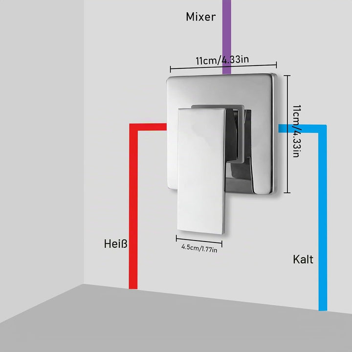 Armatur Unterputz,CEIEVER Unterputz Brausebatterie mit Schraube und Schlüssel Dusche Bad Unterputz M