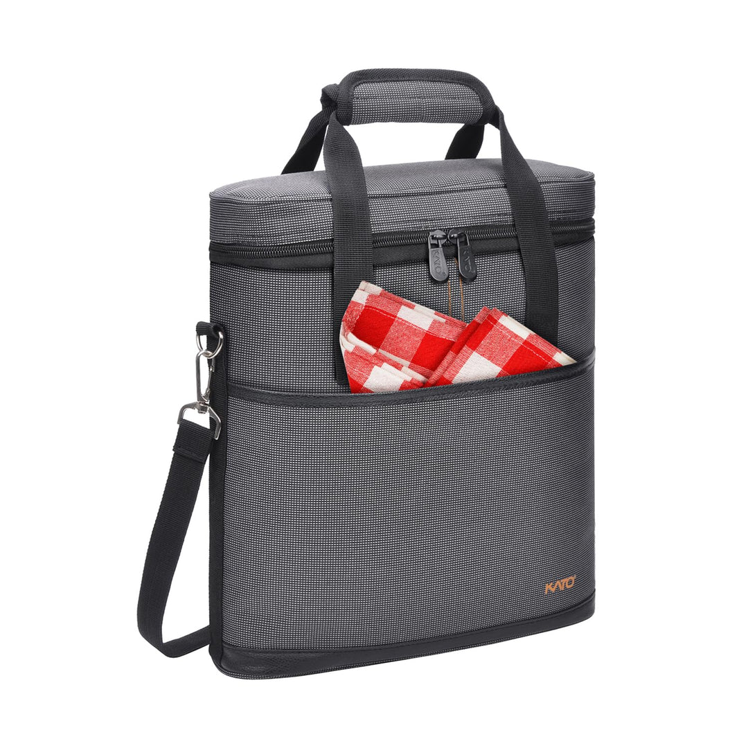 Kato Tirrinia Kühltasche Klein- Flaschenträger für Wein & Bier, gepolsterte weinkühltasche mit isoli