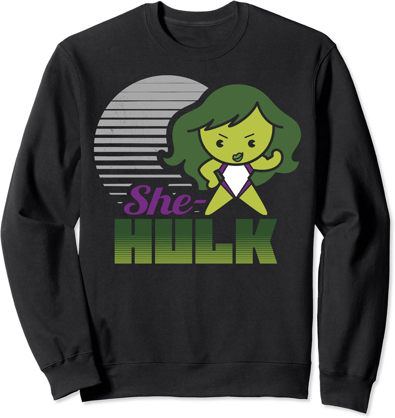 Marvel She-Hulk Strong Cute Kawaii Flew Logo Sweatshirt