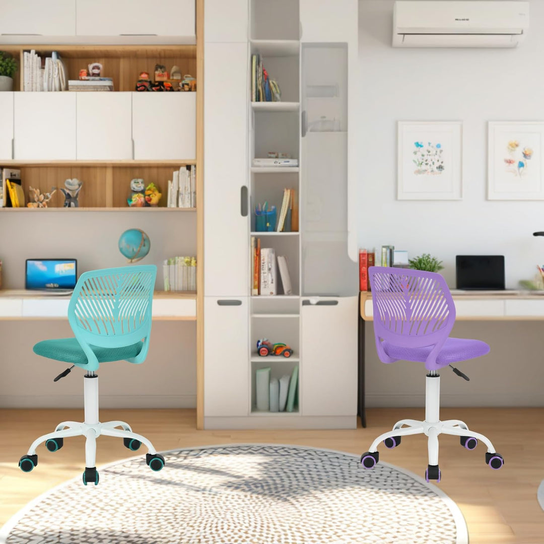 FurnitureR Moderne Einstellbare Design Computer Sitz Schreibtisch Drehbare Armlose Kinder Lernraum H