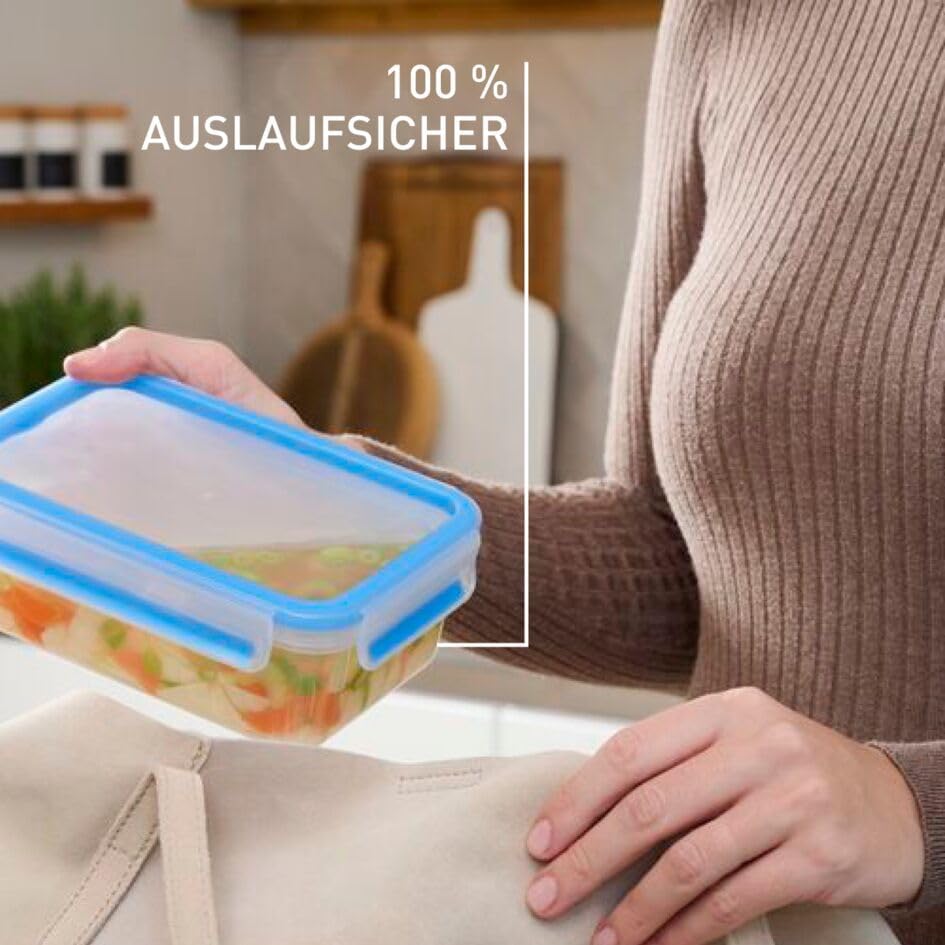 Emsa N10317 Clip & Close Frischhaltedosenset 9-teilig | Grössen: 0,15/0,2/2*0,55/0,55 ins./0,8/1,2/2