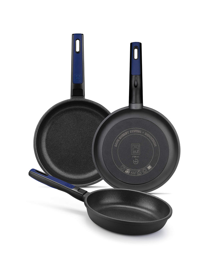 BRA Advanced | Set mit 3 antihaftbeschichteten Bratpfannen aus Aluminiumguss, 20|24|28 cm, PFOA-frei