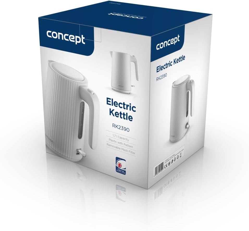 Concept RK2390 Wasserkocher 1,7 l, weiss 1.7 Liter Weiss, 1.7 Liter Weiß
