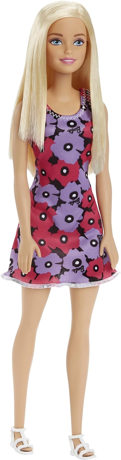 Barbie Mattel Doll - Floral Dress, Blonde (Dvx89)