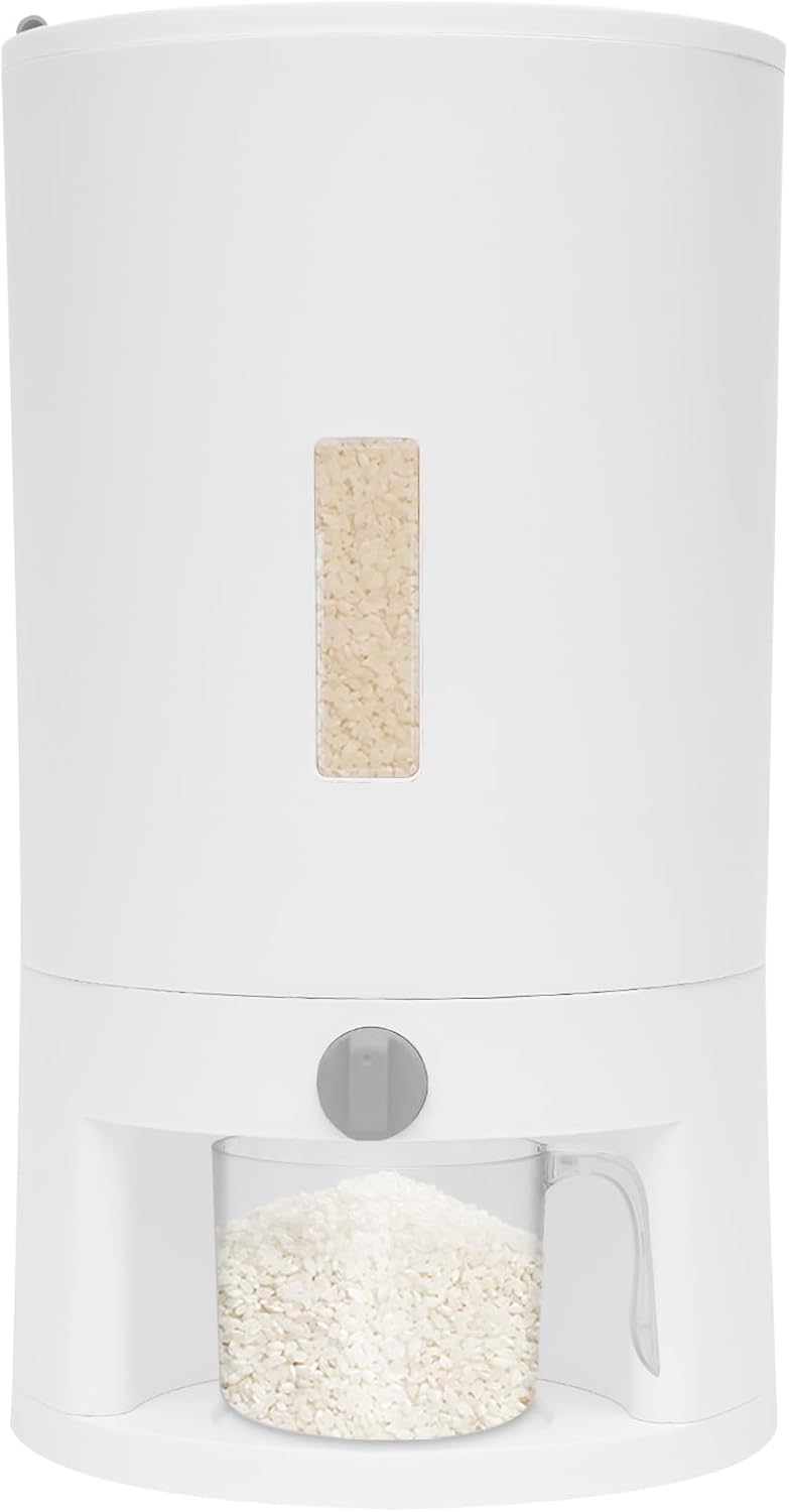 Müslispender 20L Reisbehälter Cornflakes Spender Reisspender mit Messbecher, Reisspender Reis Vorrat