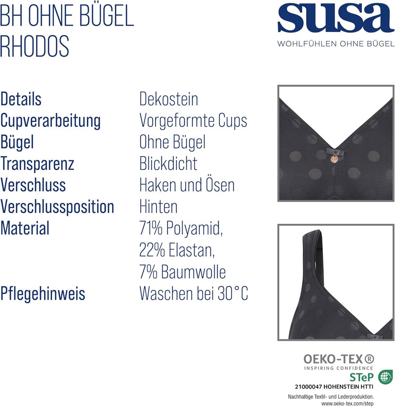 SUSA Damen Rhodos BH, Graphite Grey, E90
