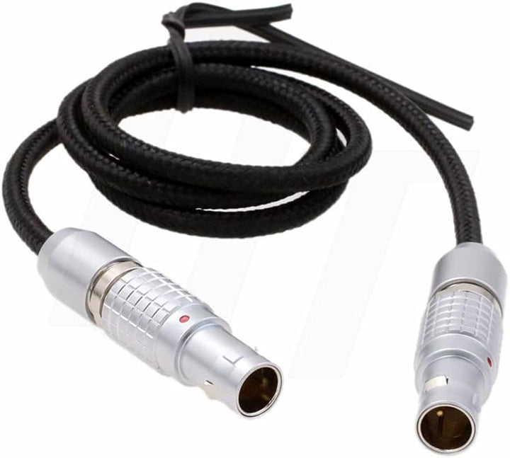 HangTon Geflochtenes 0B 2 Pin Stecker auf 2 Pin Stecker Stromkabel für Teradek Bolt Bond, ARRI Alexa