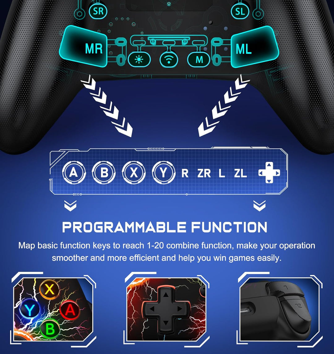 ALEEMTRY Switch Pro Controller für Nintendo-Switch Controller Wireless für Switch/Lite/OLED-Controll