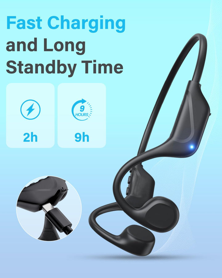Sehawei Knochenschall Kopfhörer Bluetooth,2025 Upgrade Kopfhörer Kabellos 5.4 Bone Conduction Headph