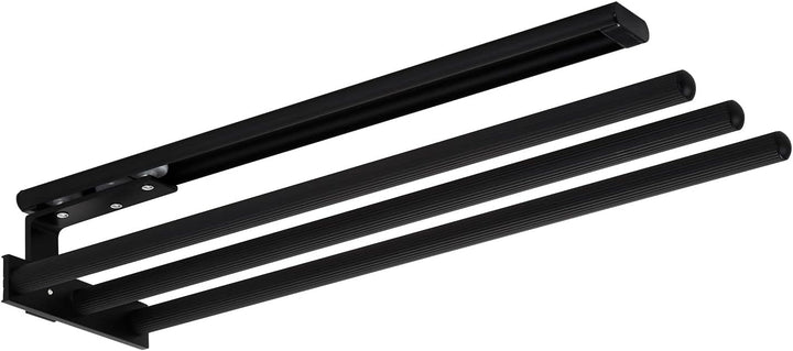 SOTECH Aluminium Handtuchhalter TED 3-armig schwarz matt (450-730 mm, ausziehbar, drehbar) Teleskop-