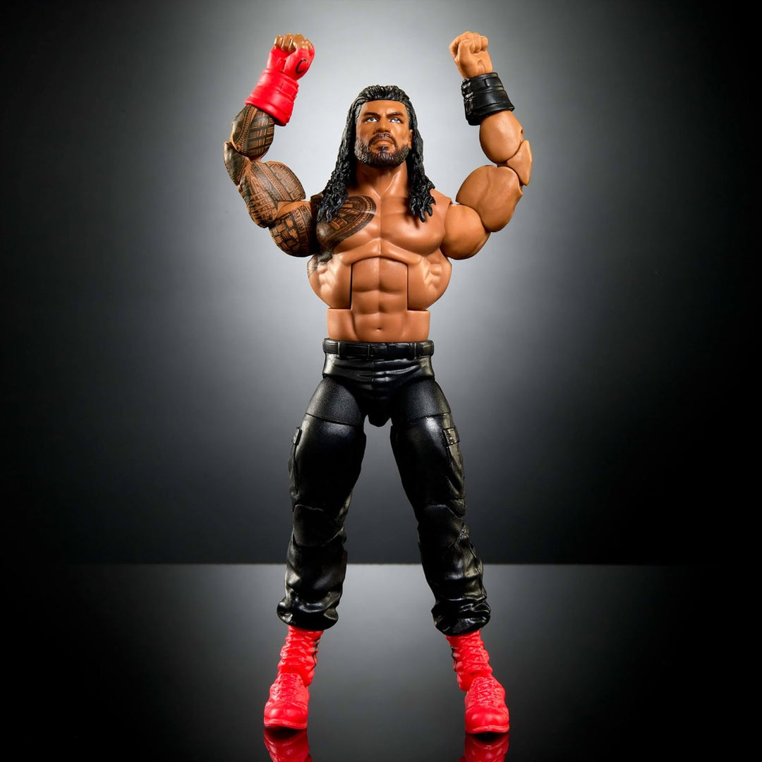 Mattel WWE Elite Actionfigur & Zubehör, 15,2 cm grosses Sammlerstück Roman Reigns mit 25 Artikulatio