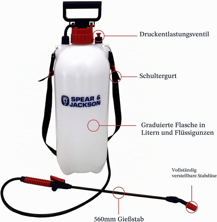 Spear & Jackson 8LPAPS Drucksprüher, 8 l