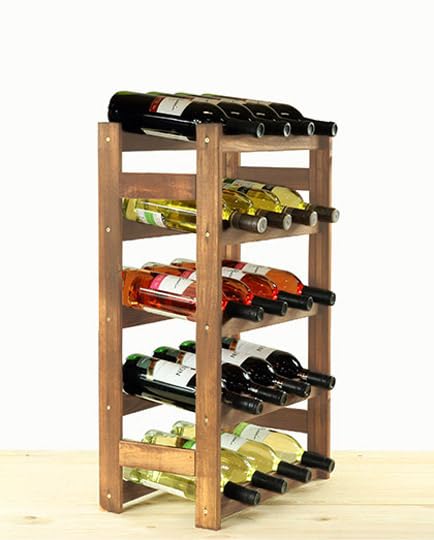 PROREGAL Weinregal PINOTWINE | HxBxT 70x43x25cm | 20 Flaschen | Massives Kiefernholz | Braun geölt |