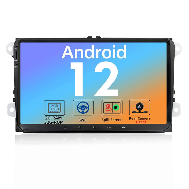 Android 12 Autoradio Passt für Passat/Golf/Skoda/Seat - Rückfahrkamera Canbus KOSTENLOS - 2G+32G - I