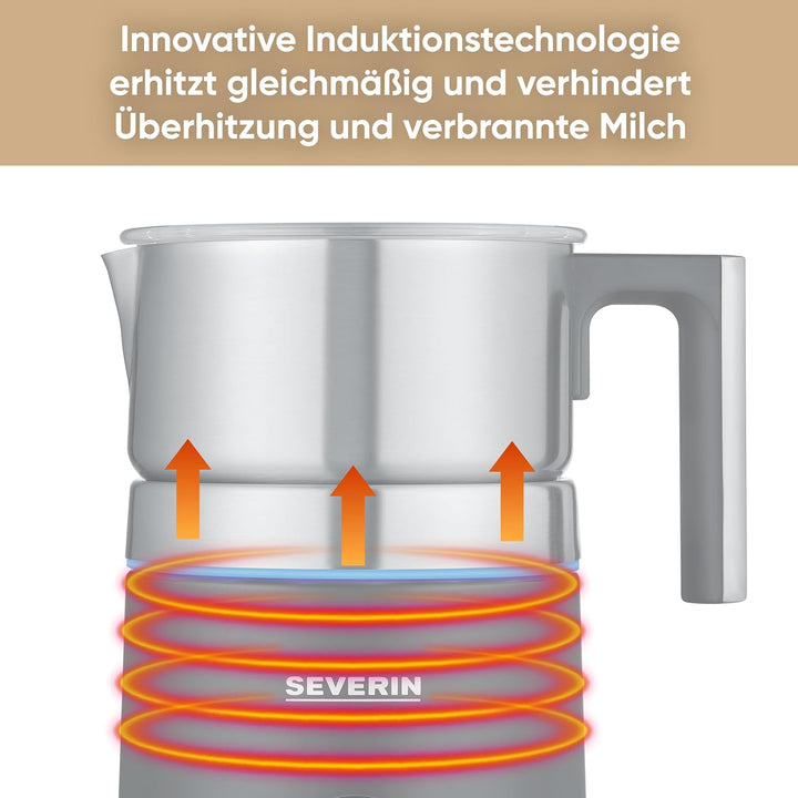 SEVERIN SPUMA 700 PLUS Induktions-Milchaufschäumer, elektrischer Milchaufschäumer ohne Anbrennen, sp