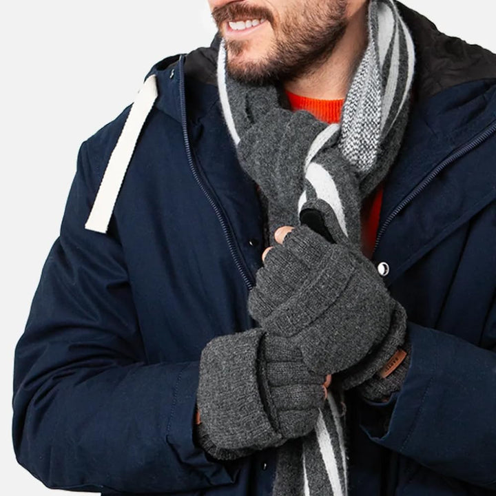 Barts Handschuhe Klapp-Fäustlinge Haakon Bumgloves, Charcoal