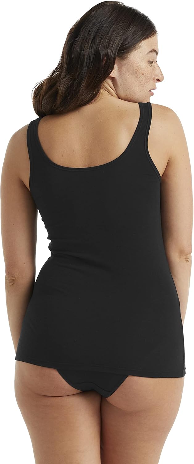 Icebreaker Damen Shirt Womens Siren Tank Fern S Schwarz, S Schwarz