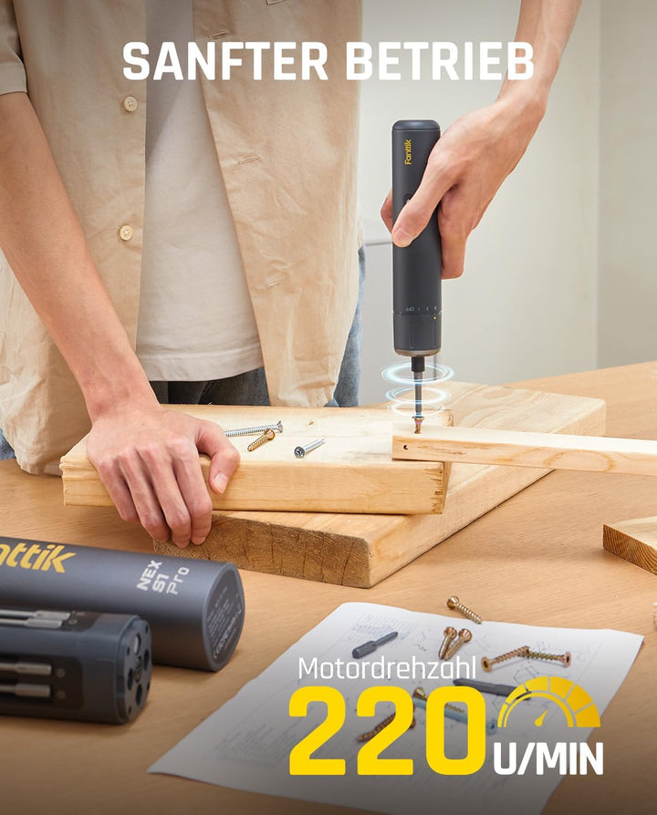 Fanttik S1 Pro 3.7V Magnetische Electric Screwdriver, Leistungsstarkes-Schraubendreher-Set mit 16 Bi
