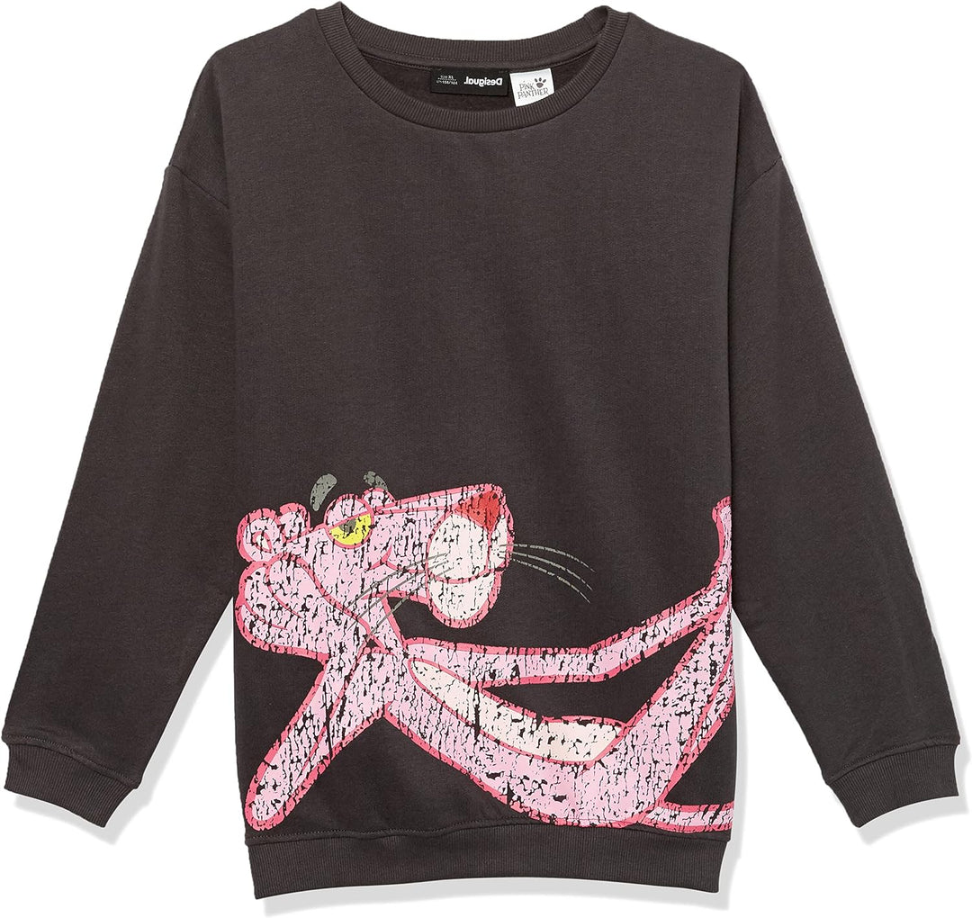 Desigual Girl's Cyan 2000 Black Sweater, 7/8