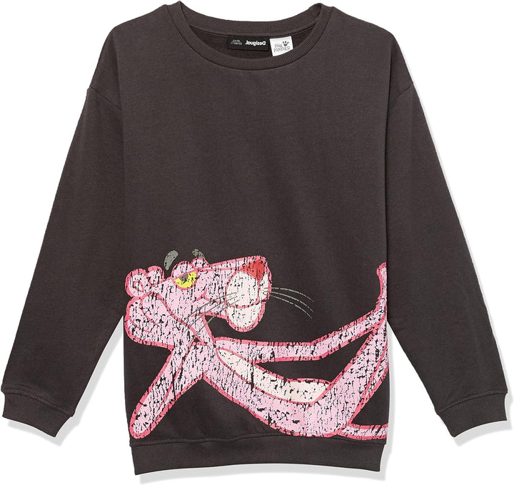 Desigual Girl's Cyan 2000 Black Sweater, 7/8