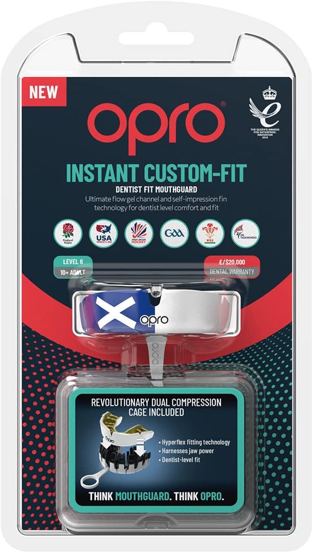 OPRO Instant Custom-Fit Mundschutz, revolutionäre Anpassungstechnologie für ultimativen Komfort und