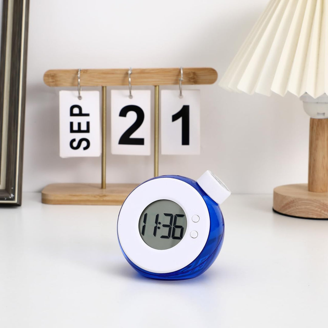 Alipis Wasseruhr Led-Display Mit Wasserenergie Ohne Batterie Umweltfreundliche Schreibtischuhr Mit B