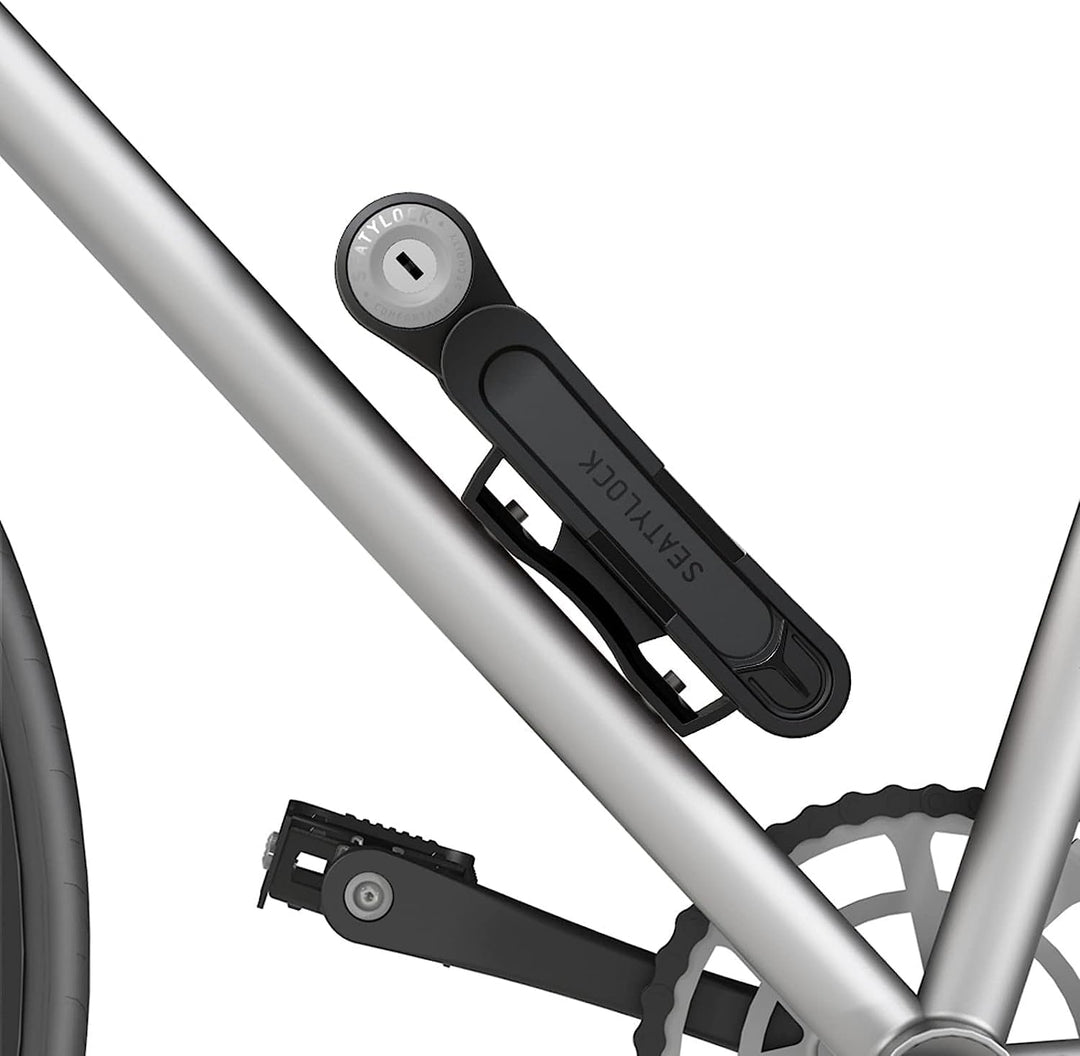 FoldyLock Compact Fahrrad Faltschloss – Patentiertes Testsieger Fahrradschloss mit Schlüssel und Hal