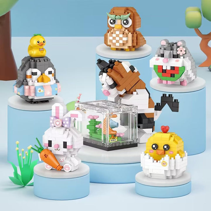 MEIEST 8 PCS Mini Tiere Bausteine Set,Tier Themed Sammlung BAU Ziegel Spielzeug,Nette Wohnkultur