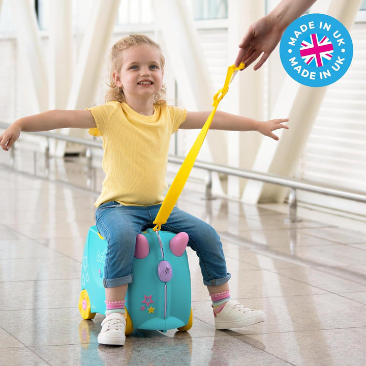 Trunki Der originale Kinderkoffer zum Draufsitzen - 18-L Handgepäck Koffer, befahrbarer Hartschalen