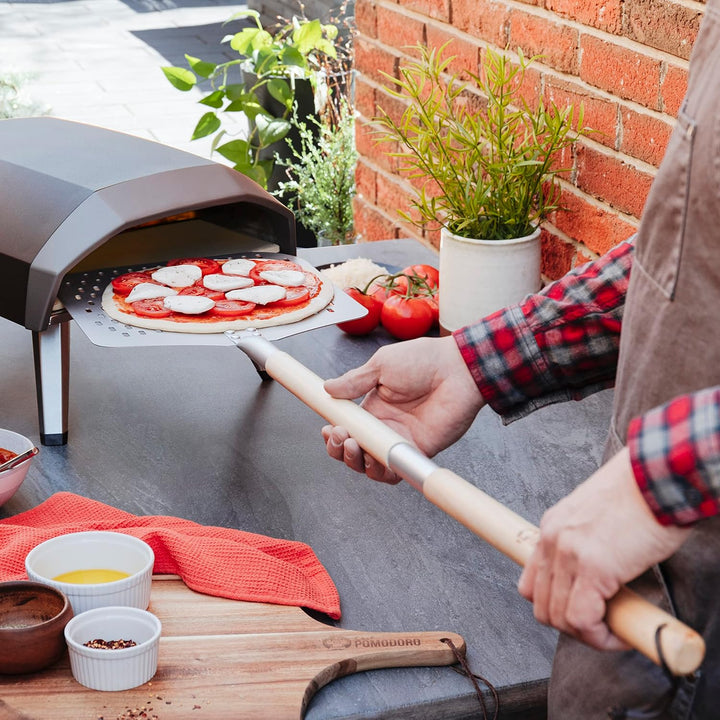 Chef Pomodoro Pizzaschieber – Pizzaschaufel – Pizza Schaufel Metall – Pizzaschieber Perforiert – Piz