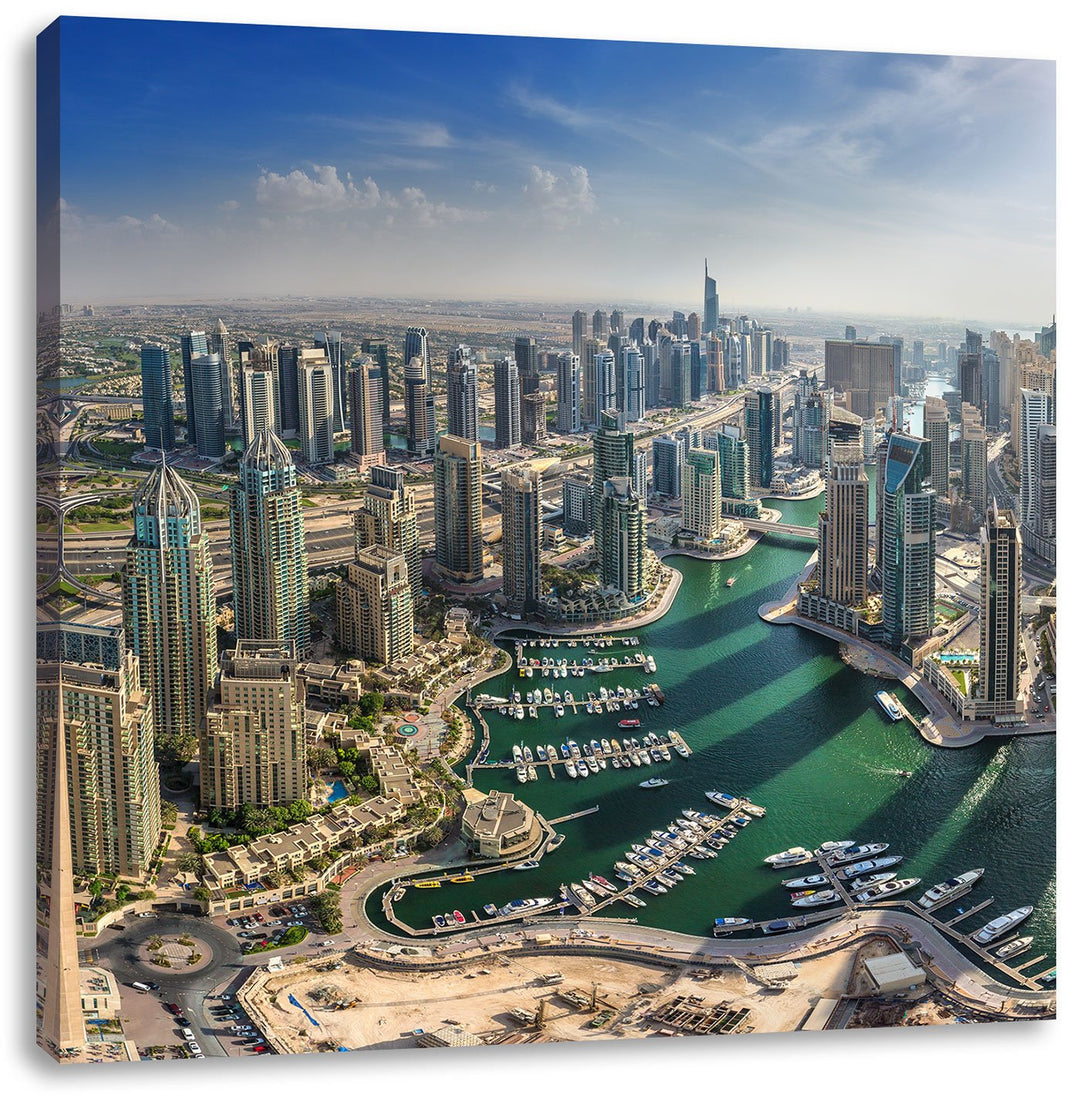 Dubai Hotel Burj al Arab, Format: 70x70 auf Leinwand, XXL riesige Bilder fertig gerahmt mit Keilrahm