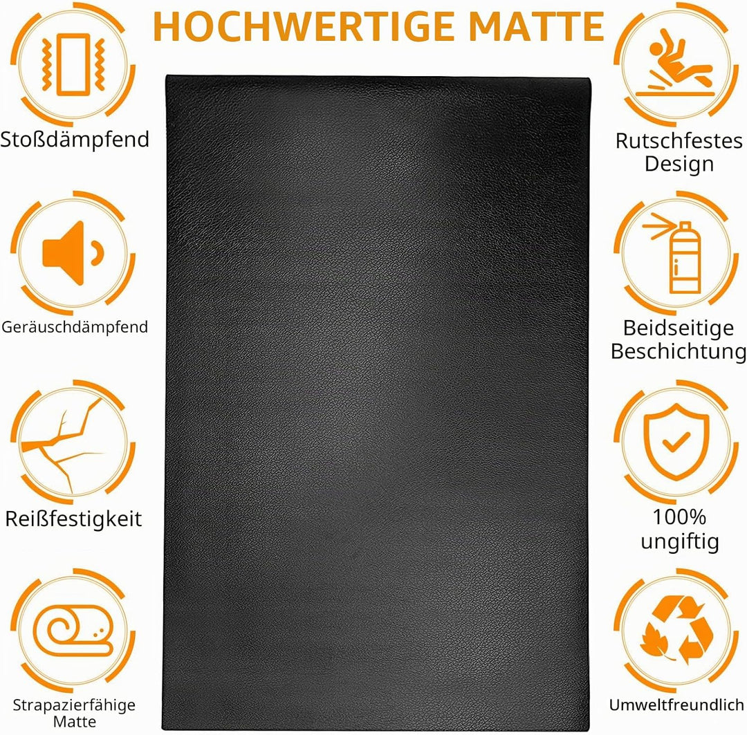 Bodenschutzmatte für Fitnessgeräte, Wiederstandsfähige Laufband Matte, 6mm Rutschfeste Unterlegmatte