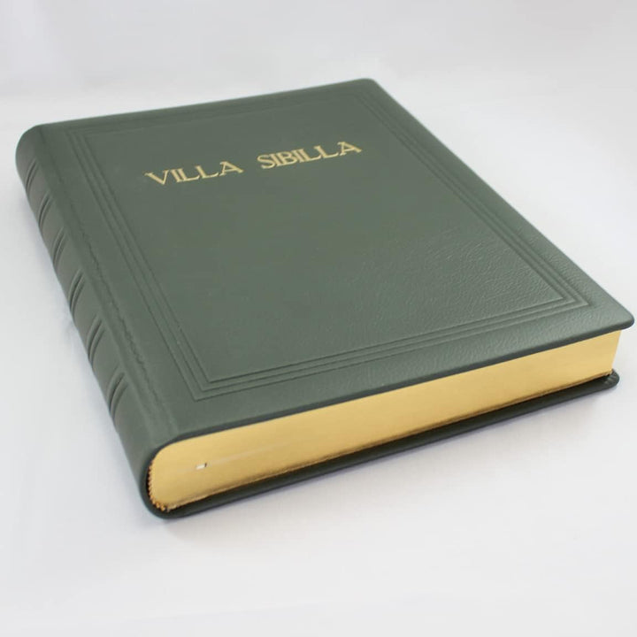 Dickes Gästebuch zur Hochzeit in genarbtem Leder, viele Farben möglich, Buchblock mit Goldschnitt, 4