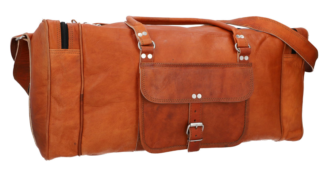 Gusti Weekender Leder - Harvey Damen und Herren Reisetasche Umhängetasche Handtasche Ledertasche Bra